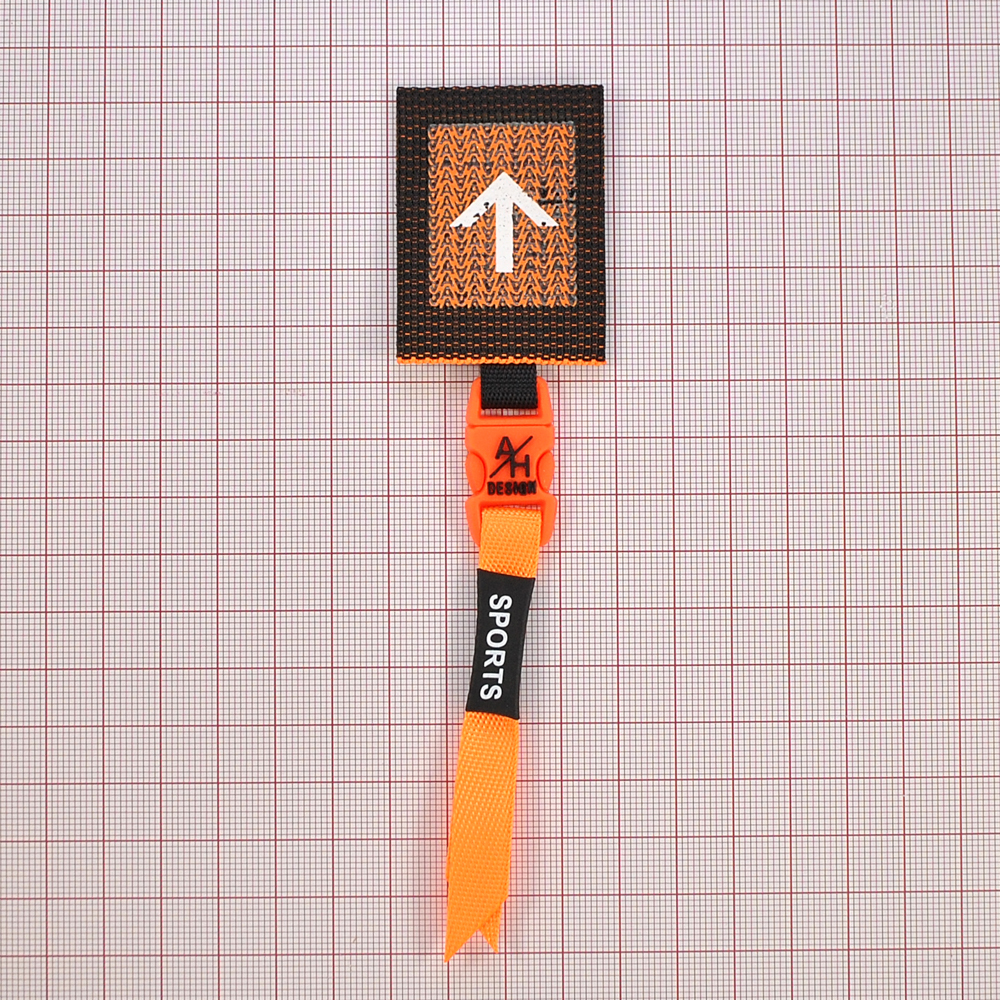 Лейба тканевая Стрела, 3.5*15см, черный, белый, оранжевый, шт. Лейба Ткань