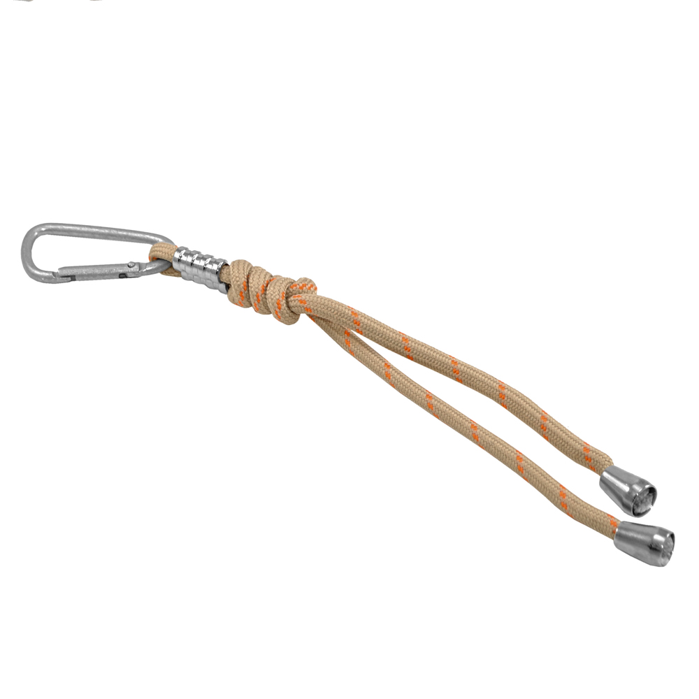 Подвеска тк. Шнур с карабином, 15см беж., шт. Подвески