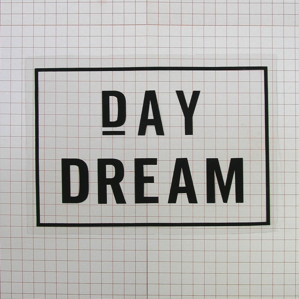 Аппликация клеенка пришивная прозрачная Day Dream 22*16см черный лого, черная рамка, шт. Аппликации Пришивные Резина, Силикон