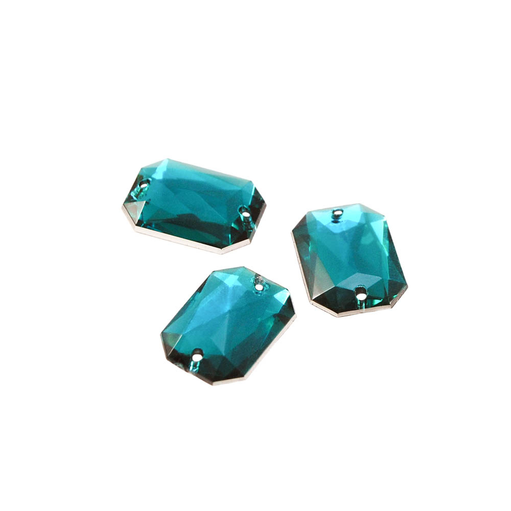 Стразы Д пришивн. многогран. 13*18мм изумруд 24, 1тыс.шт. Стразы пришивные