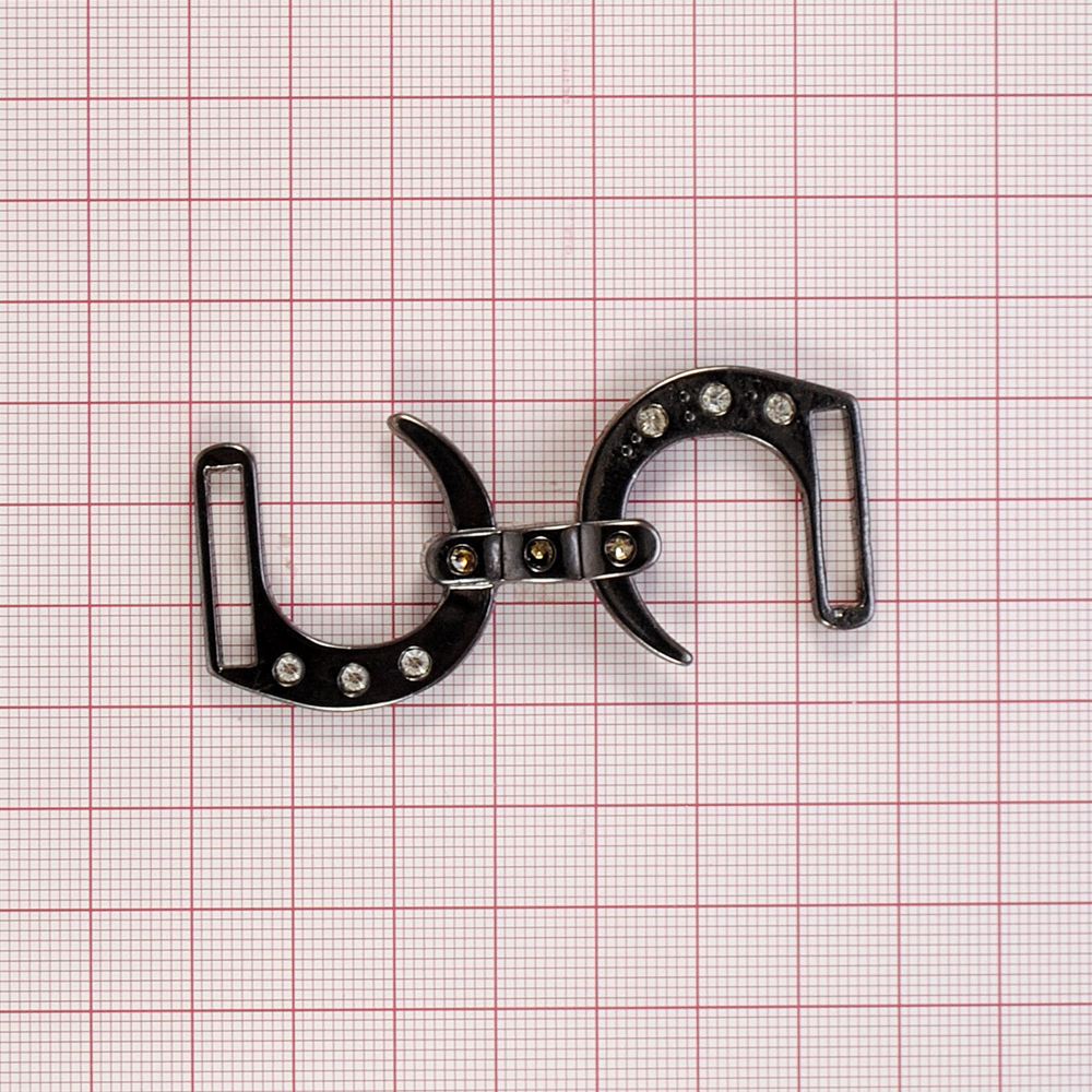 Застежка металлическая френч BN 6 камней. Украшения Металл