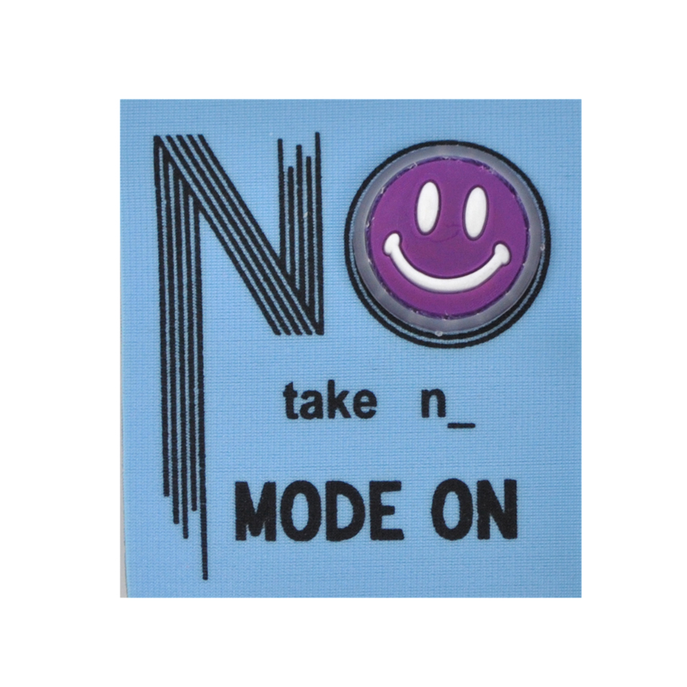 Лейба ткань и резина Mode on, 5,5*5см,  черный, белый, голубой, сиреневый, шт. Лейба Ткань