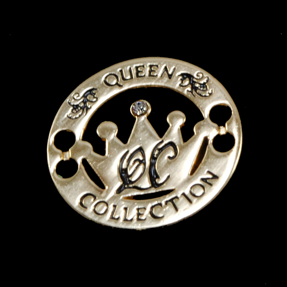Лейба металл Корона Queen, 1,65*1,65см, золото, шт. Лейба Металл
