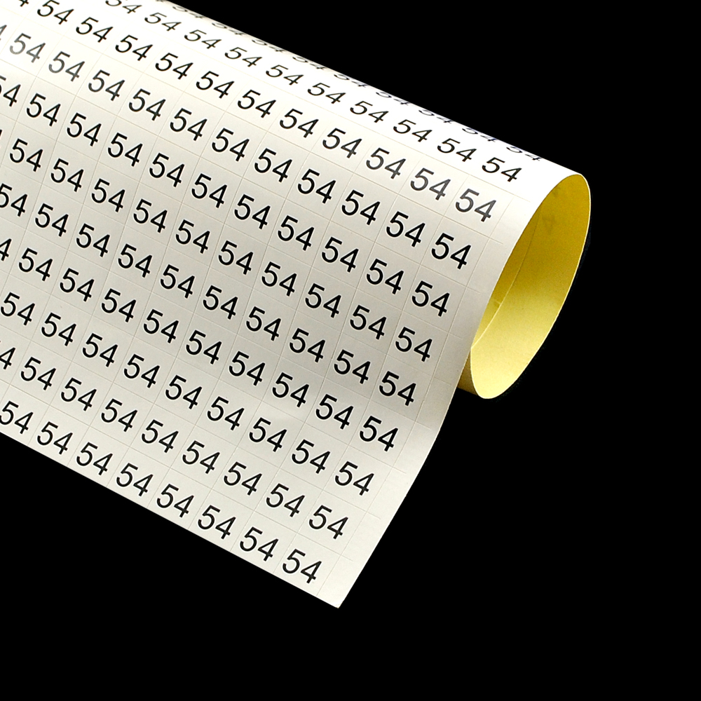 Размерник листовой самоклеящийся 54 белый (20*50шт) . Размерник клеевой (лист)