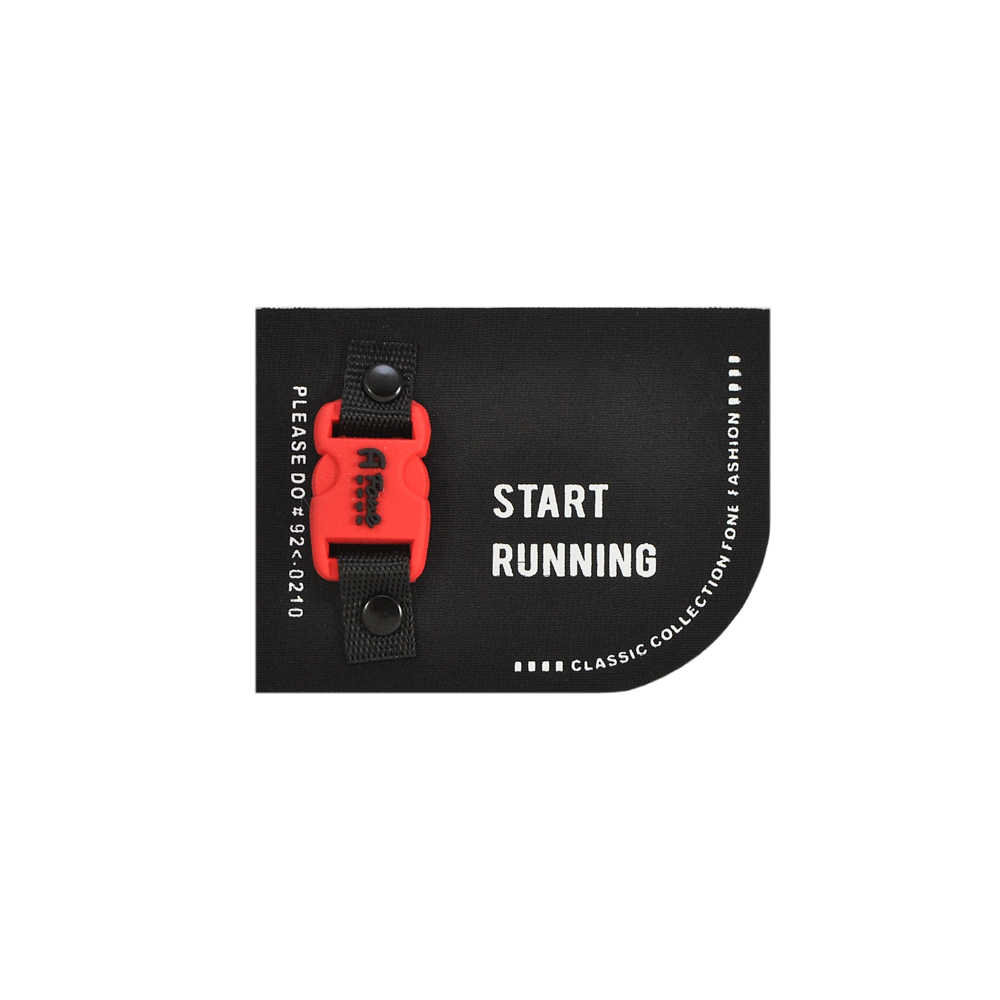 Лейба тканевая START RUNNING, 7,5*5,5см, черный, белый, красный, шт. Лейба Ткань