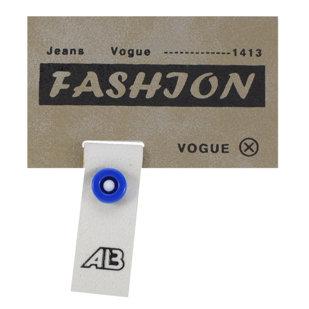 Лейба К/З FASHION jeans, 6,5*4см, беж., бел., черн., син.,  шт. Лейба Кожзам