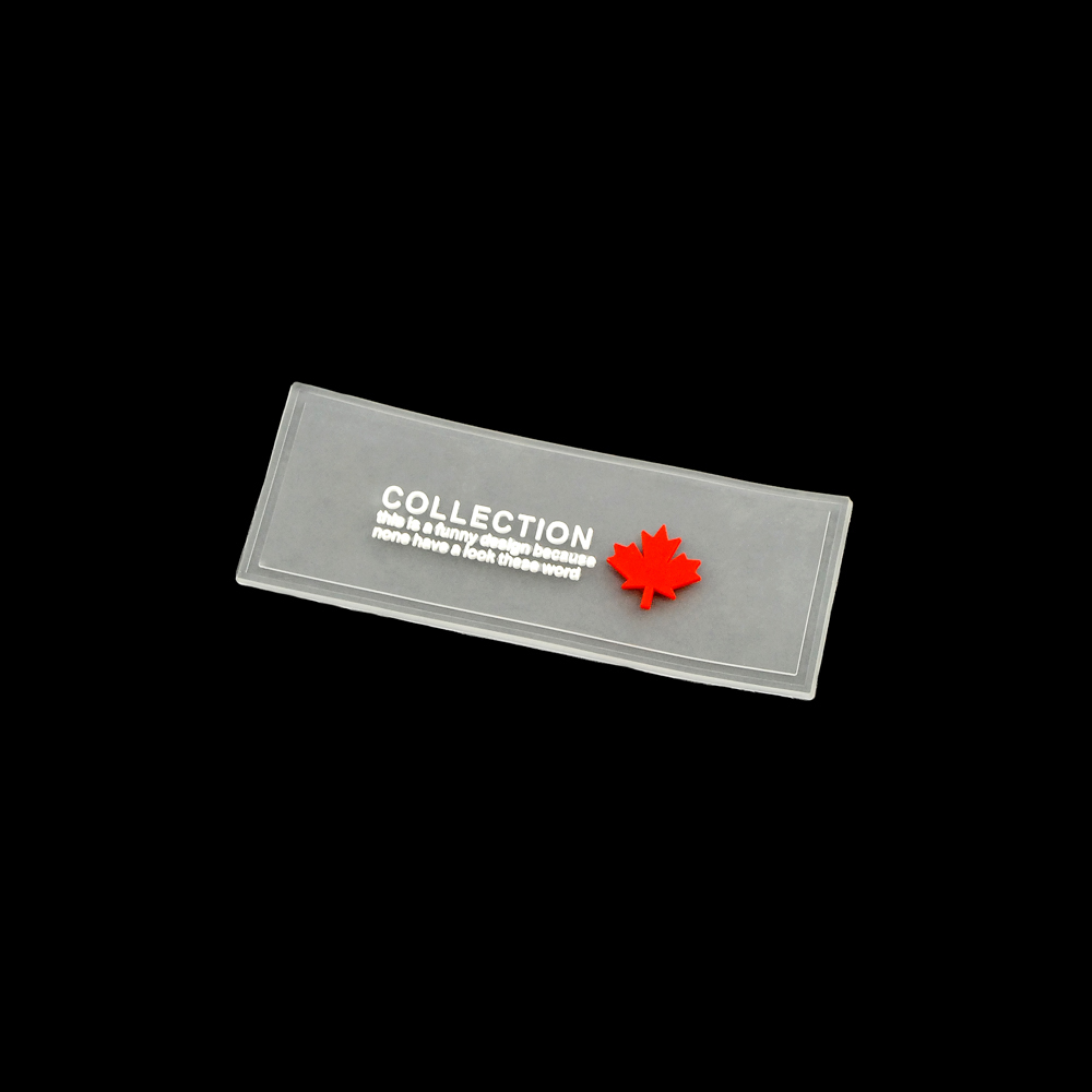 Лейба резиновая COLLECTION клен.лист, 8*3см, прозрачный, красный, белый, шт.. Лейба Резина