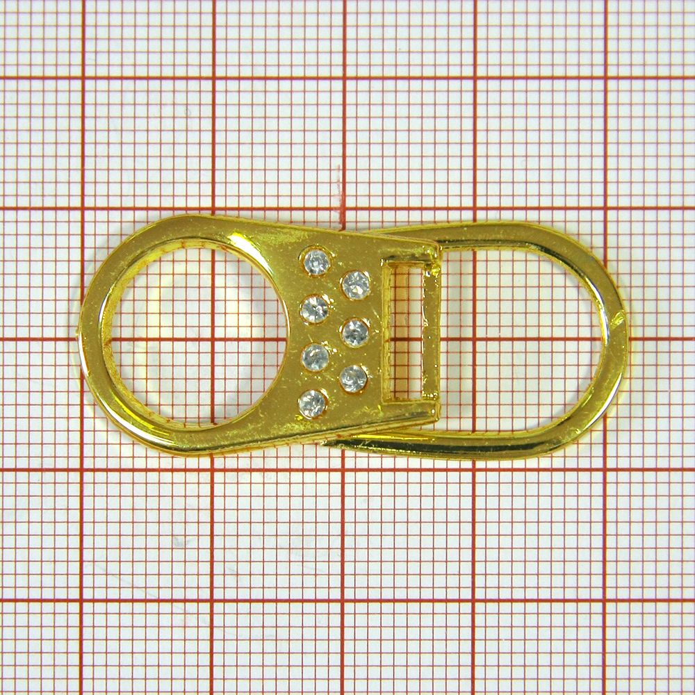 Перетяжка металл 8449 GOLD камни 1см . Перетяжка металл