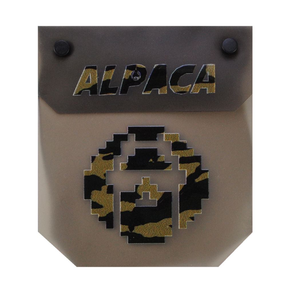 Лейба клеенка Карман с блочкой ALPACA, 8*9см, сер., зел., прозр., тёмный никель, шт. Лейба Клеенка