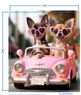 Аппликация композит, Той терьеры, 21*24см, королевский атлас, сублимация, лазер, SS20 32596, шт. Аппликация композит