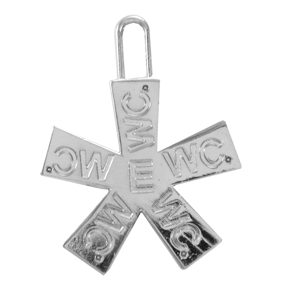 Подвеска металл "E" снежинка, 40*31мм, Nickel, шт. Подвески