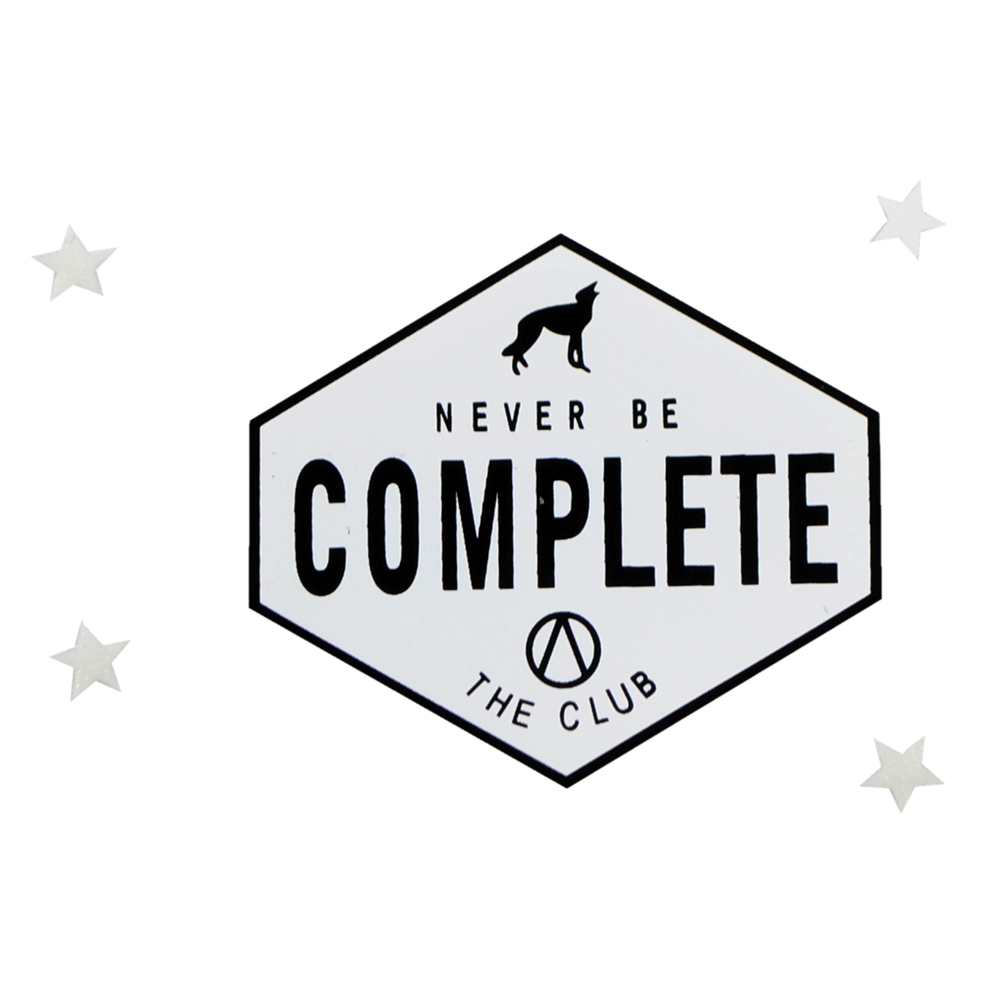 Термоаппликация резиновая Never be complete 45*55мм, фигурная, черно-белая, шт. Термопереводки Резиновые, Термопленка