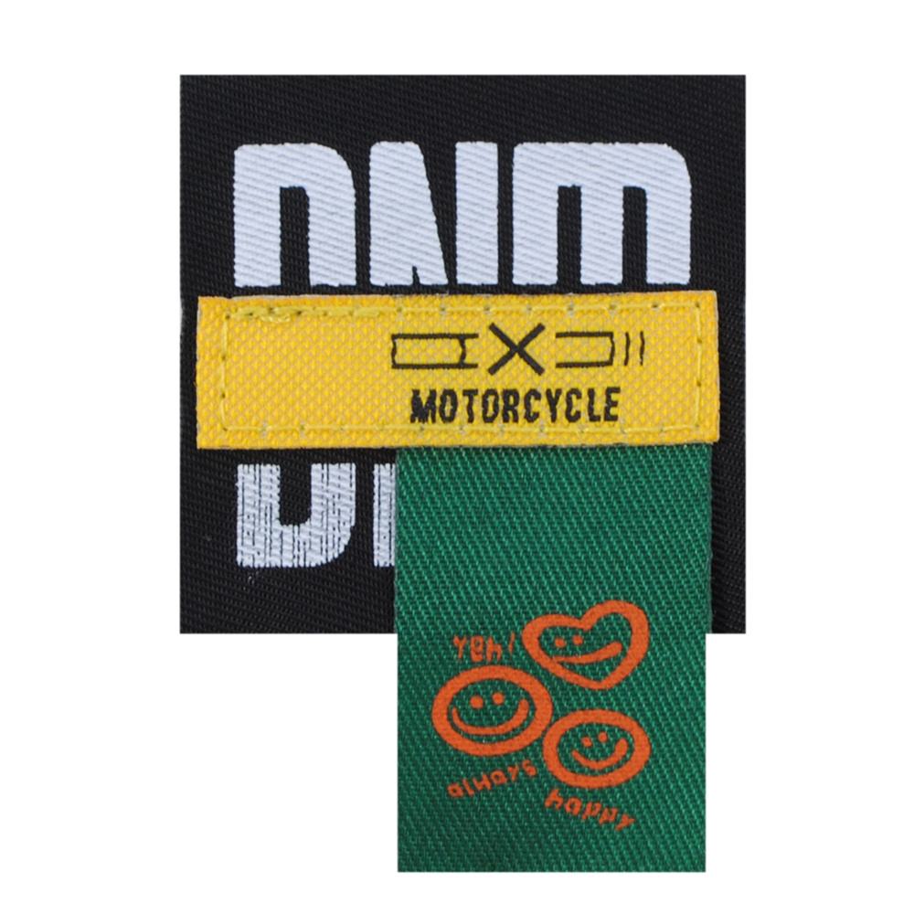 Лейба ткань Motorcycle, 5,5*5,5см (7,7см с флажком), чёрн., бел., жёлт., зел., шт. Лейба Ткань