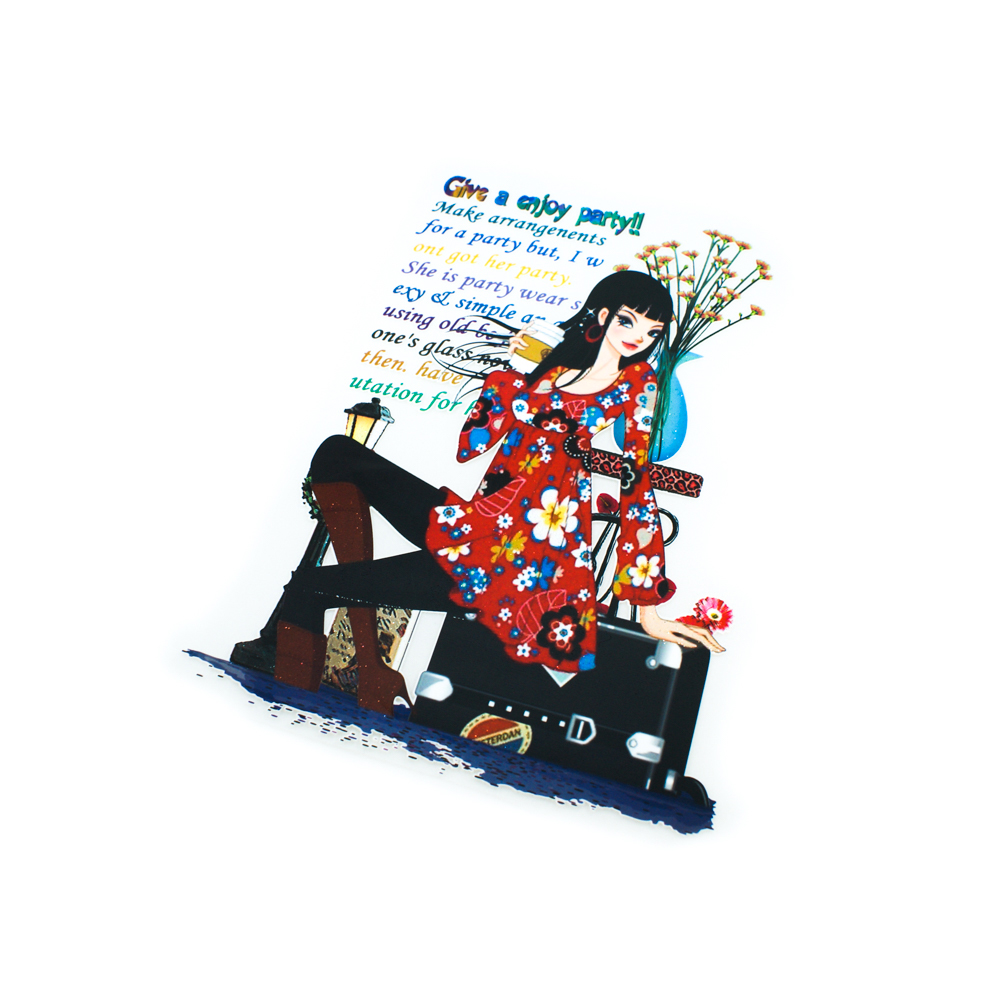 Термоаппликация Девушка 15,6*21,5 см, шт. Термопереводки Ассорти