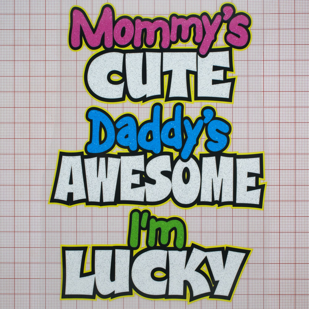 Термоаппликация I'm Lucky 19,5*14см.. Термопереводки Надписи