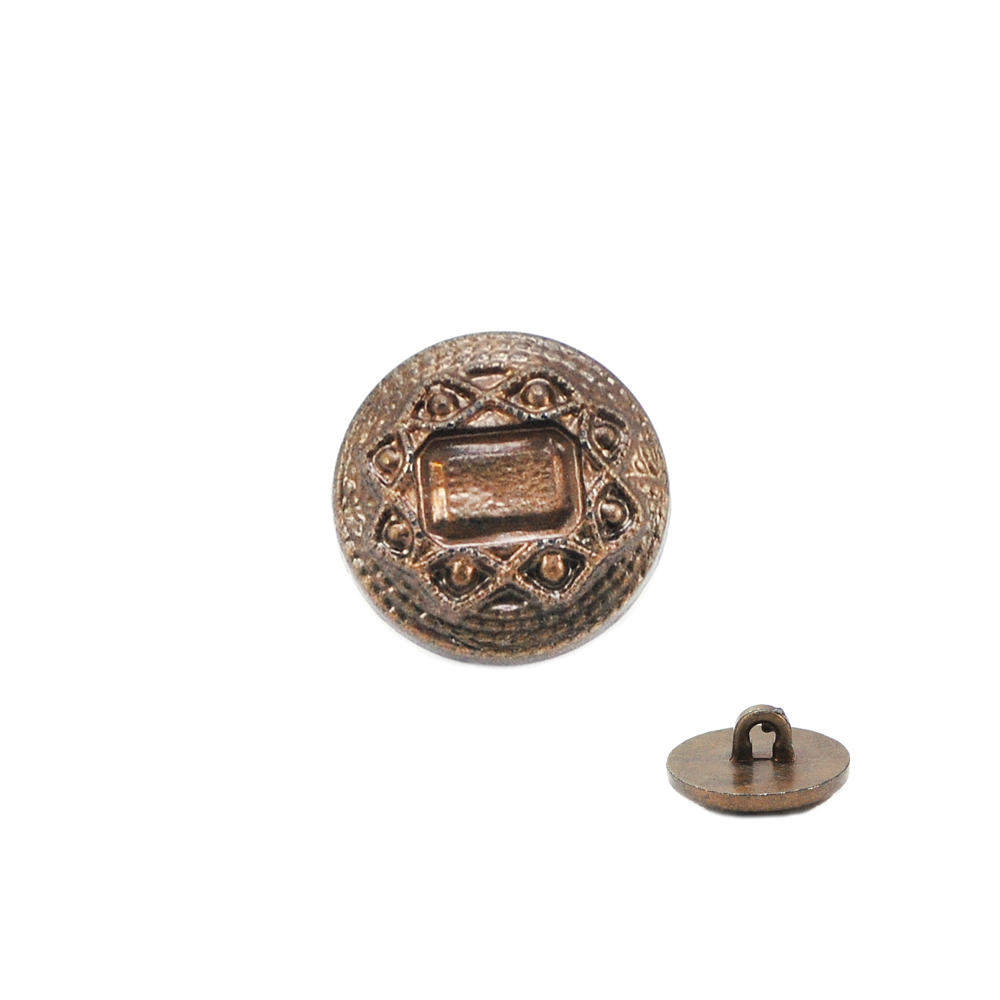 Пуговица TR-03-28 ant 17мм. Пуговица металлизированная