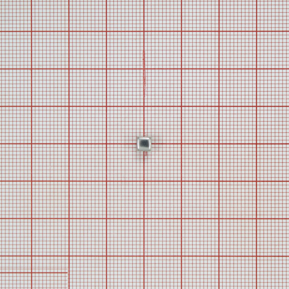 Краб металлический MS-22 квадрат 4*4мм NIKEL / 1тыс.шт. Крабы Металл MS