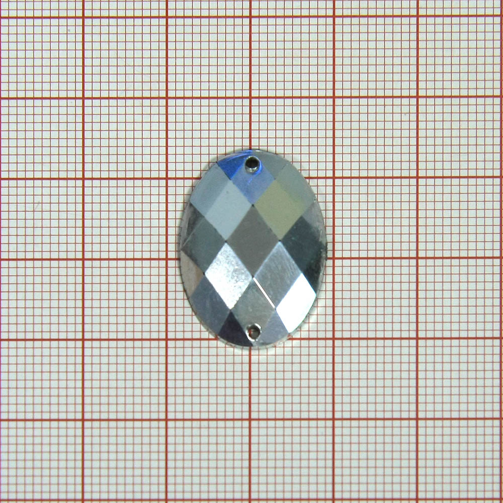 Стразы пришивн. овал 18*25мм NIKEL Металлизирован., 1т.шт. Стразы пришивные