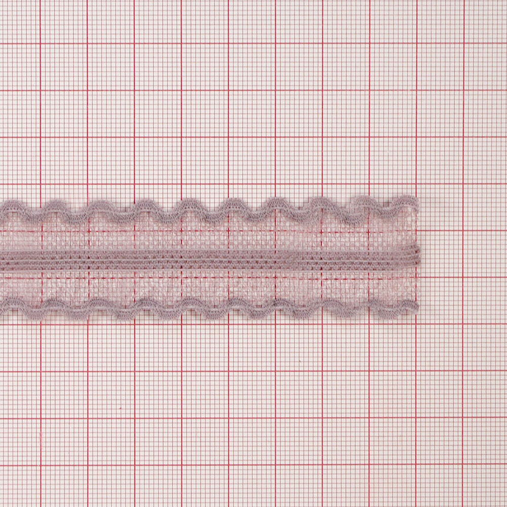 Резинка ажурная Волна, 2,5см, пепельно-розовый, ярд. Резинка