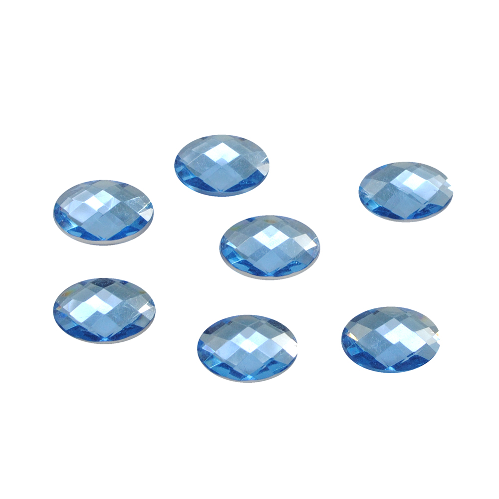 Стразы Д на клей, овал 13*18мм св-голубой 2, 1тыс.шт. Стразы на клей