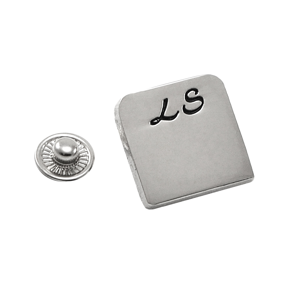 Кнопка LS 20*20мм NIKEL, 1т.шт. Кнопка металл