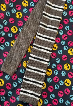 Галстук-шарф,145*5,5см, темно-серый, белый, черный, шт. Украшения