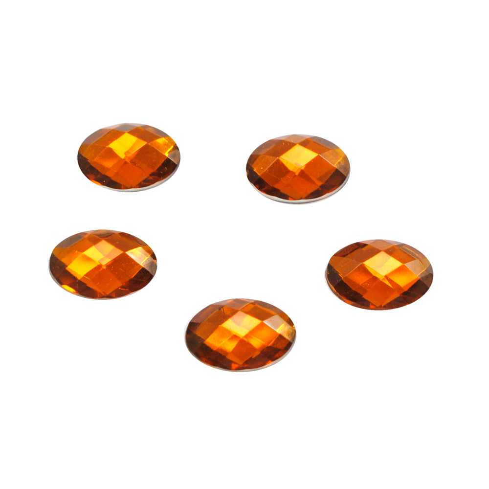 Стразы Д на клей, овал 13*18мм янтарн 25, 1тыс.шт. Стразы на клей