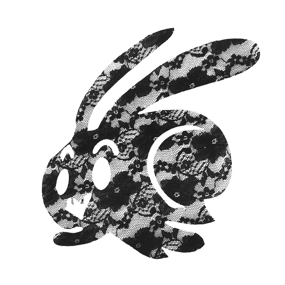 Аппликация клеевая тканевая LB-6055 Заяц, гипюр кружево, шт. Аппликации клеевые Тканевые