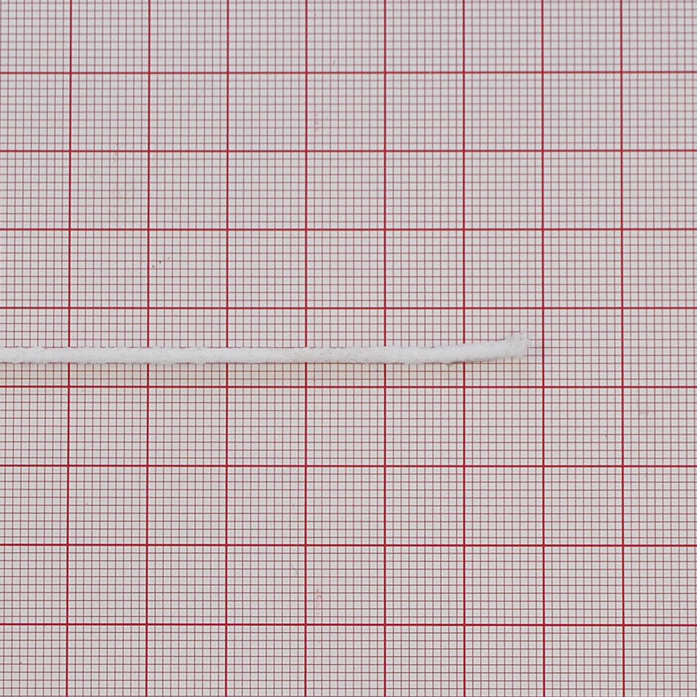 Резинка круглая 2мм (1кг = 1234м / 1м = 0,00081кг / растяжение 1:1,7) белая в бобине /Турция/, м. Резинка