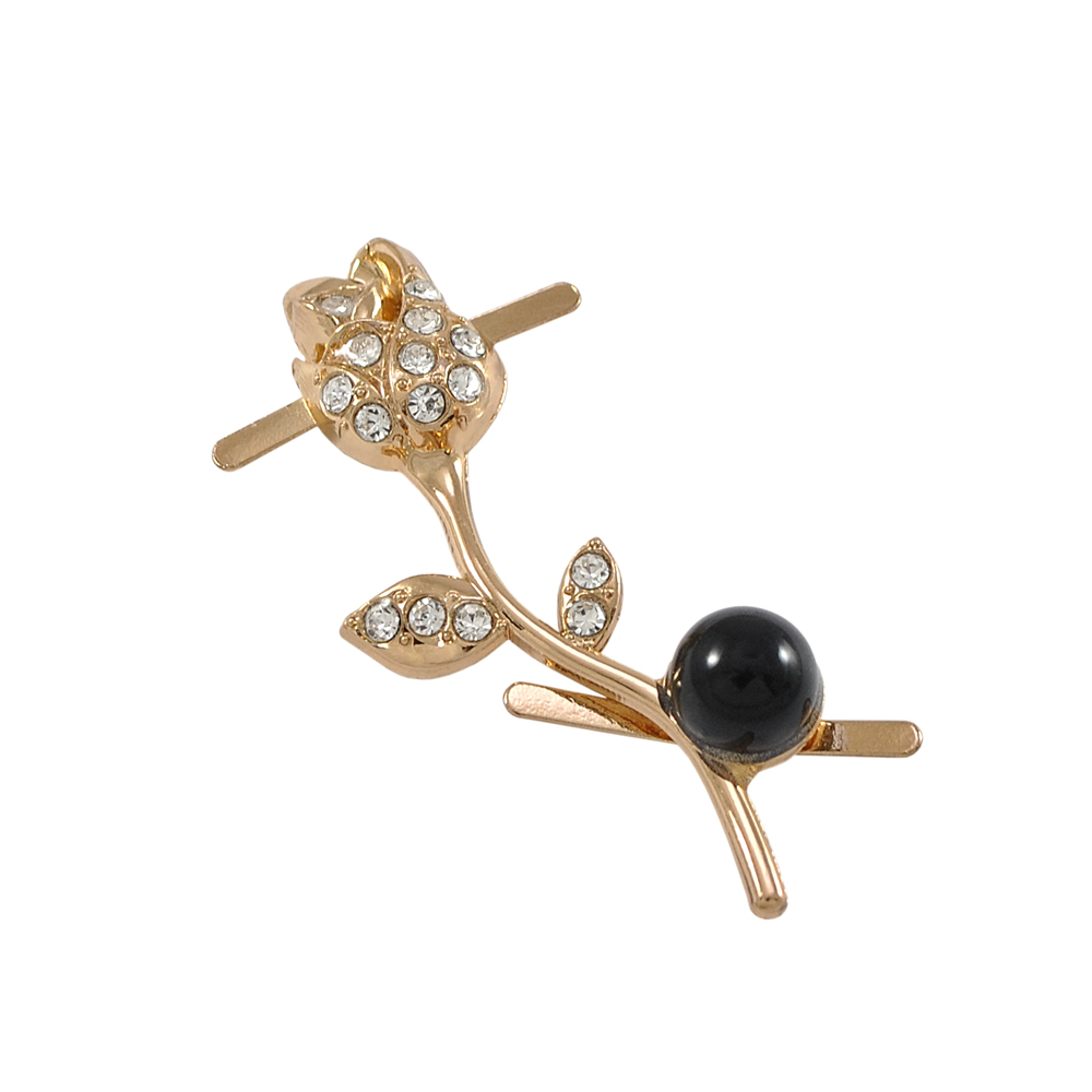 Краб металл Брошь с черным жемчугом ЛЕВЫЙ 15*50 золото, белые камни, черный жемчуг, шт. Крабы Металл Цветы, Жуки