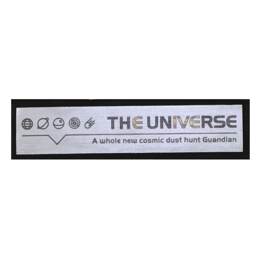 Лейба тканевая светоотражающая The Universe, 10*2,5см, серебро, черный, шт. Лейба Клеенка