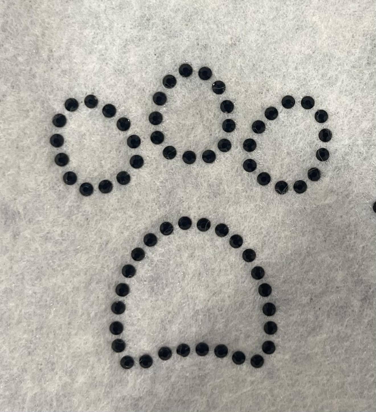 Аппликация из страз След, 4*4см, ss6 хамелеон 62611, шт. Аппликация клеевая