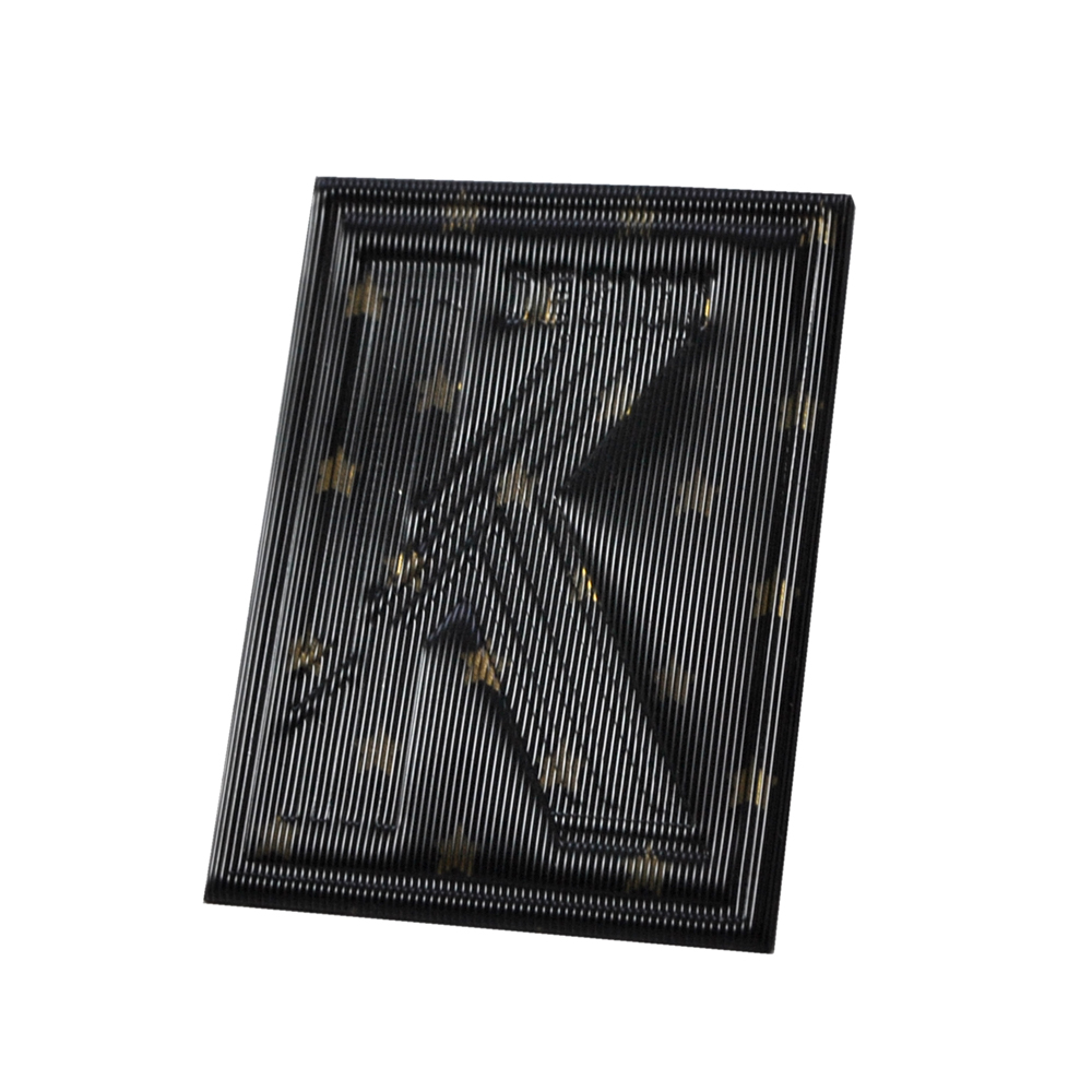 Лейба клеенка Звезды "К", 2,9*4см, черный, золото, шт. Лейба Клеенка