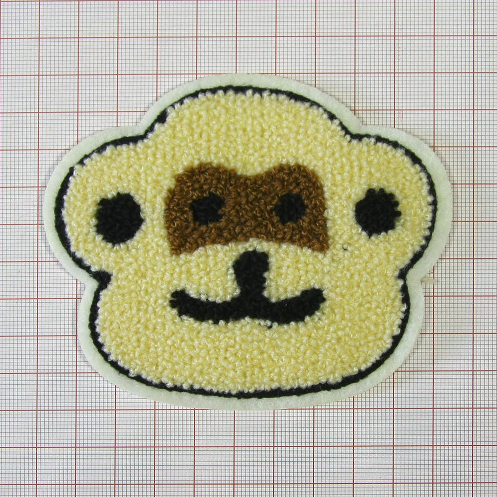 Нашивка махровая Обезьянка 105*85мм бежевая, коричневая, шт. Нашивка Махровая