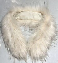 Воротник мех, 5*70см, белый, серый, шт. Воротники