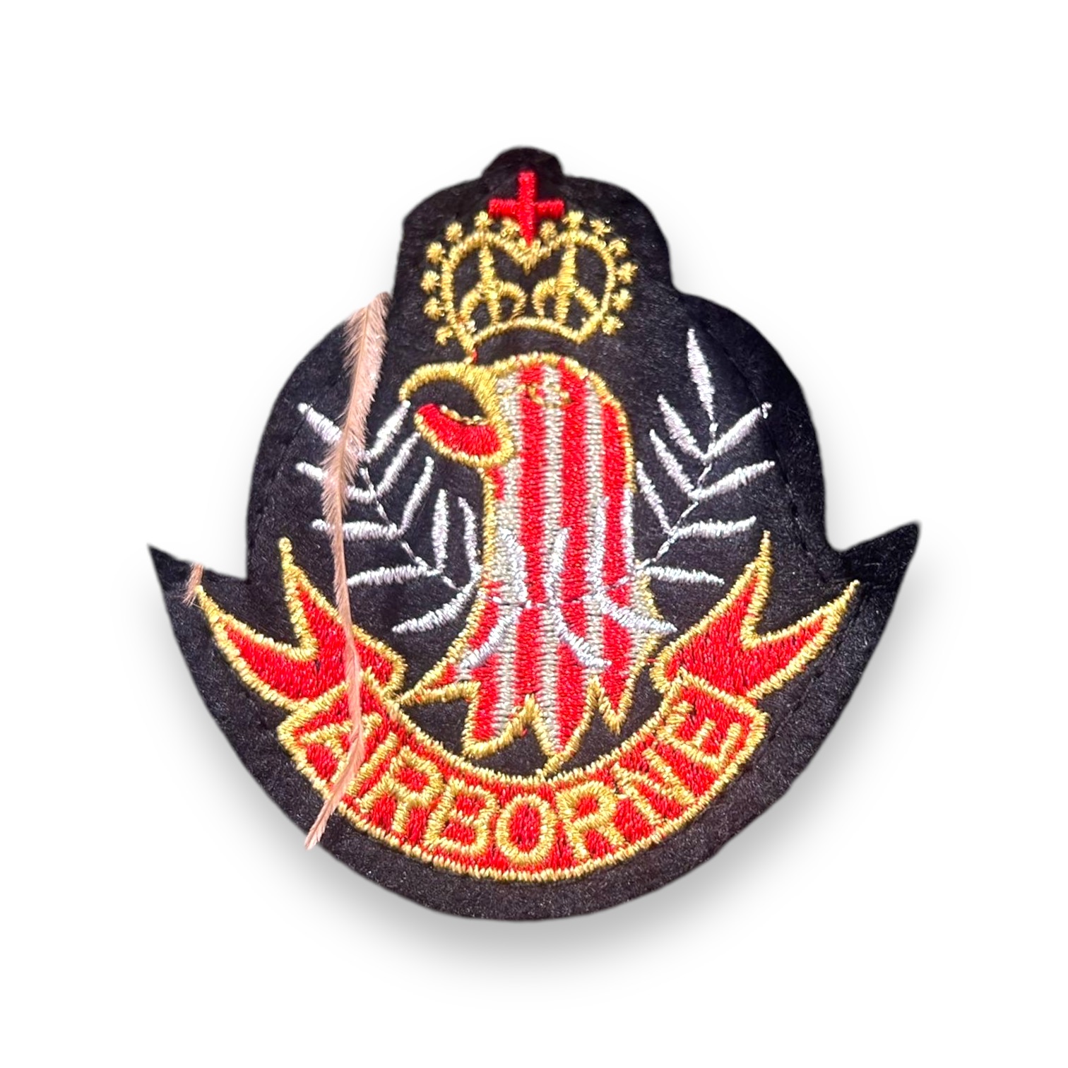 Шеврон пришивной Airborne, золото, черный, красный белый, шт. Нашивка Ткань