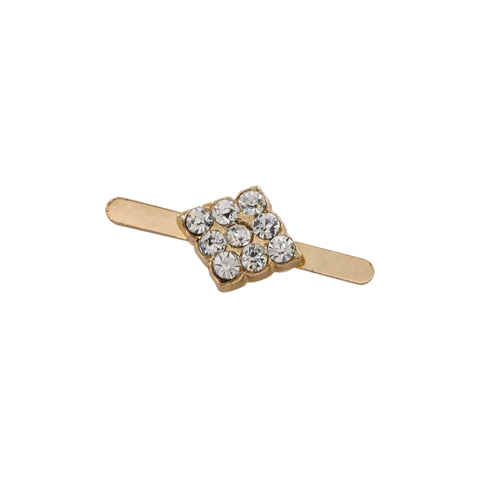 Краб металл8437 /краб/ ромб 9 камн., GOLD, шт. Крабы Металл Геометрия Декор