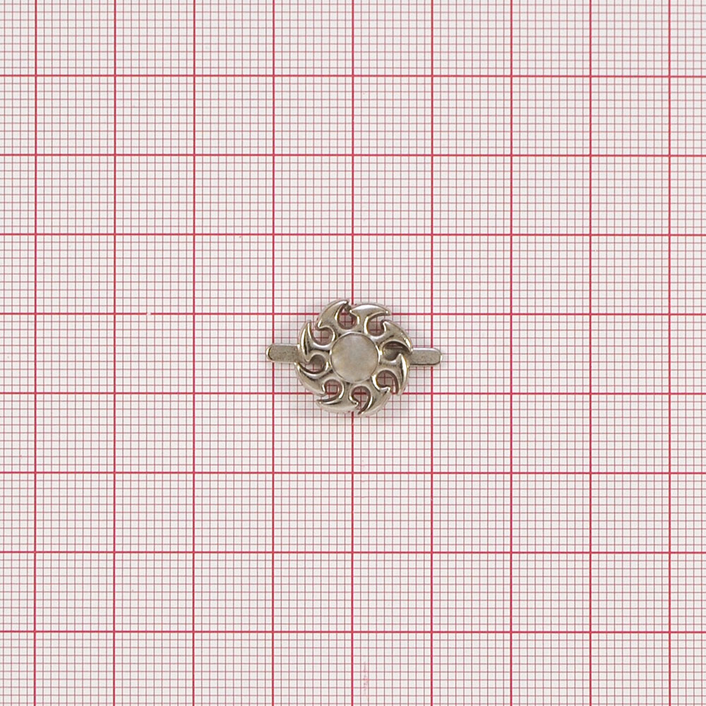 Краб металлический Сюрикен 1,5*1,5см nikel, шт. Крабы Металл Геометрия