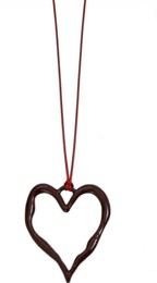 Украшение на шнуре Сердце, 102см, красный, шт. Украшения
