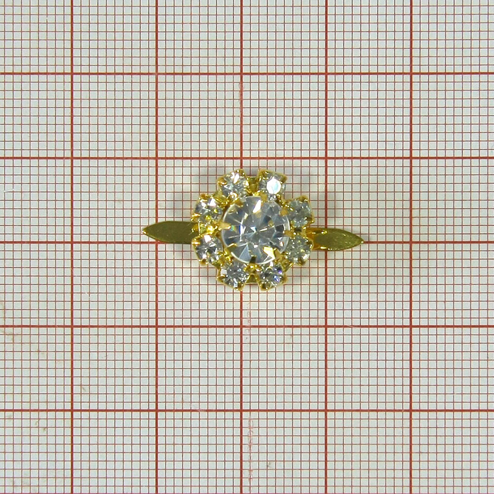 Краб металлА-120 (8795) GOLD / ромашка краб крупный. Крабы Металл Геометрия Декор
