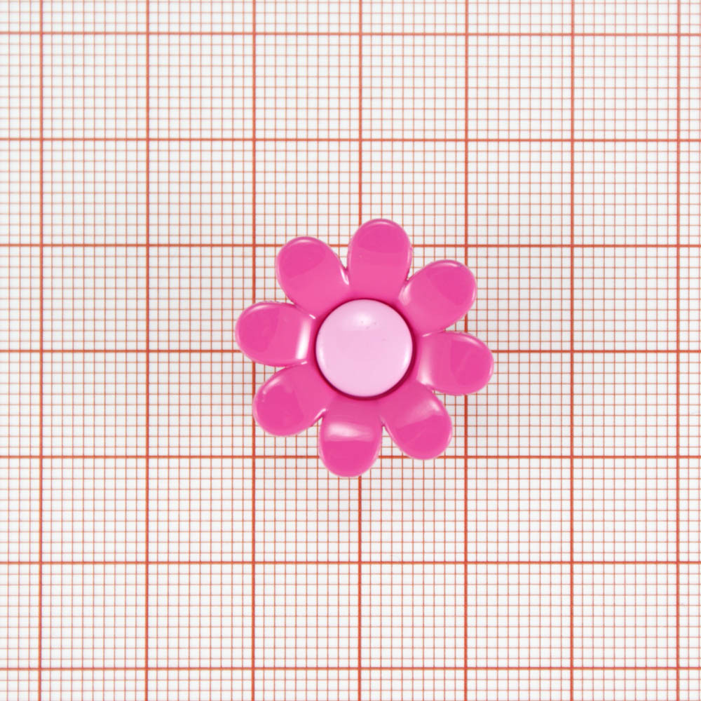 Пуговица детская W-287 Ромашка розовая 22,9мм, шт. Пуговица Детская