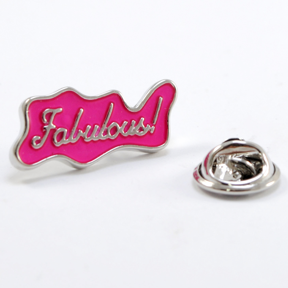 Брошь металл Fabulous, 2,5*1,1см, розовый, никель, шт. Броши