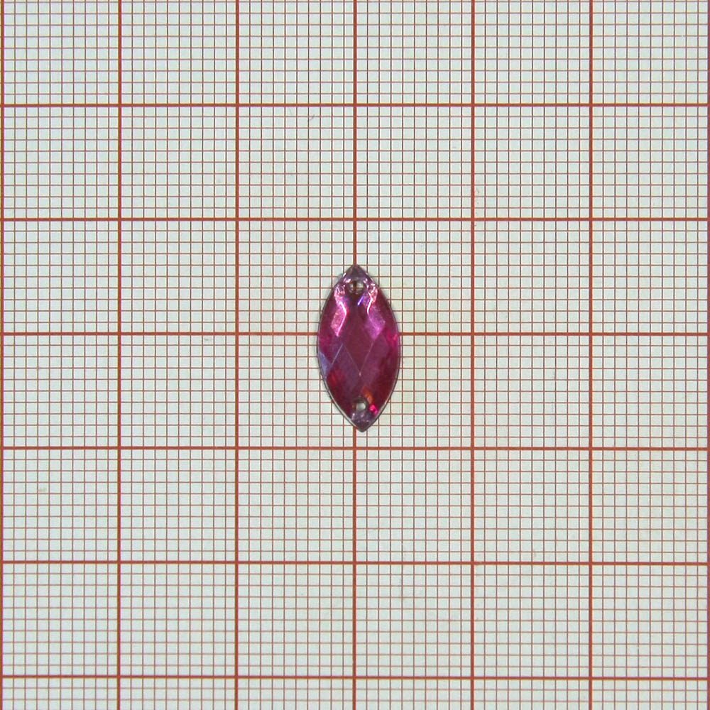 Стразы Д пришивн. глаз 7*15мм малинов 15, 1тыс.шт. Стразы пришивные