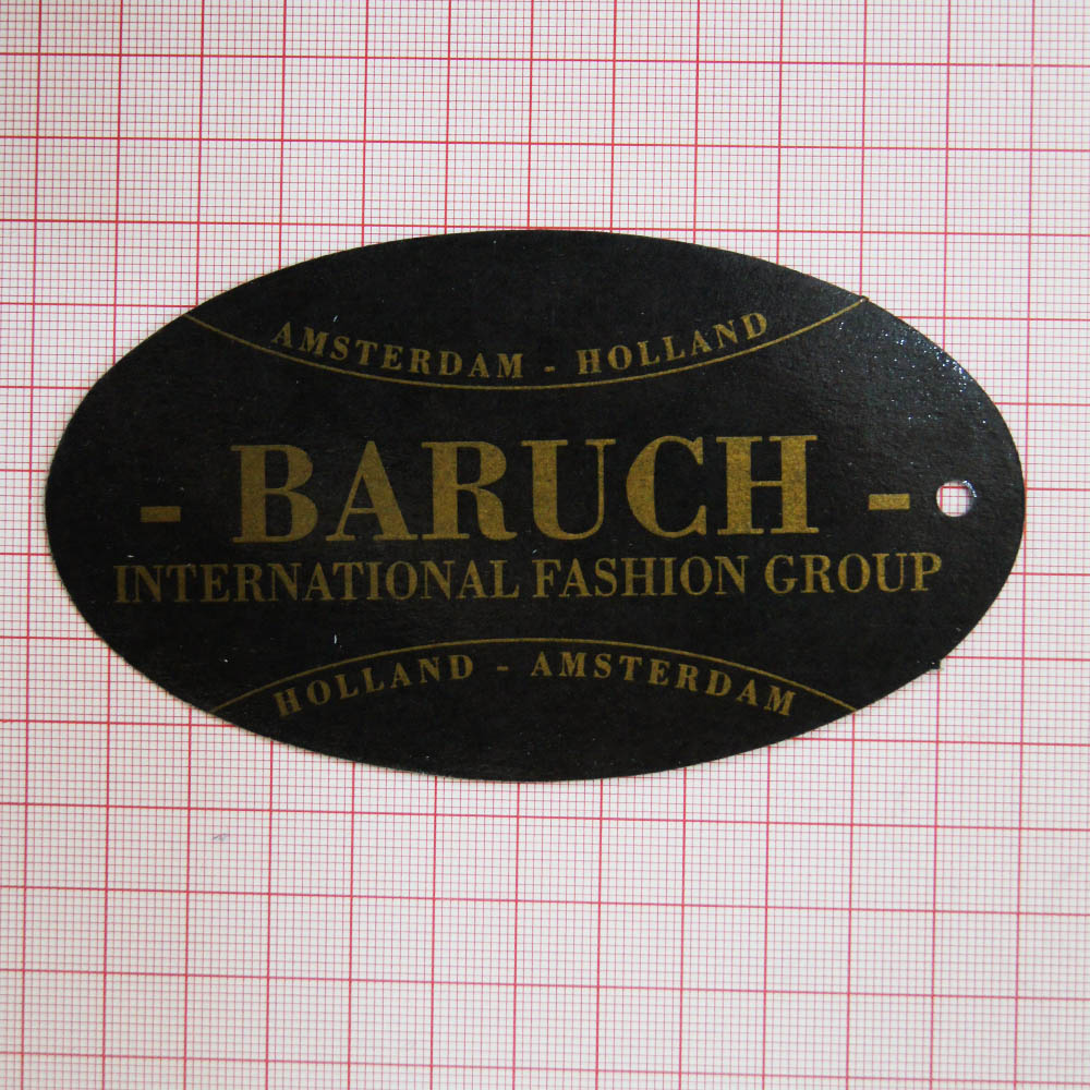 Этикетка бумажная Baruch черная. Этикетка бумага