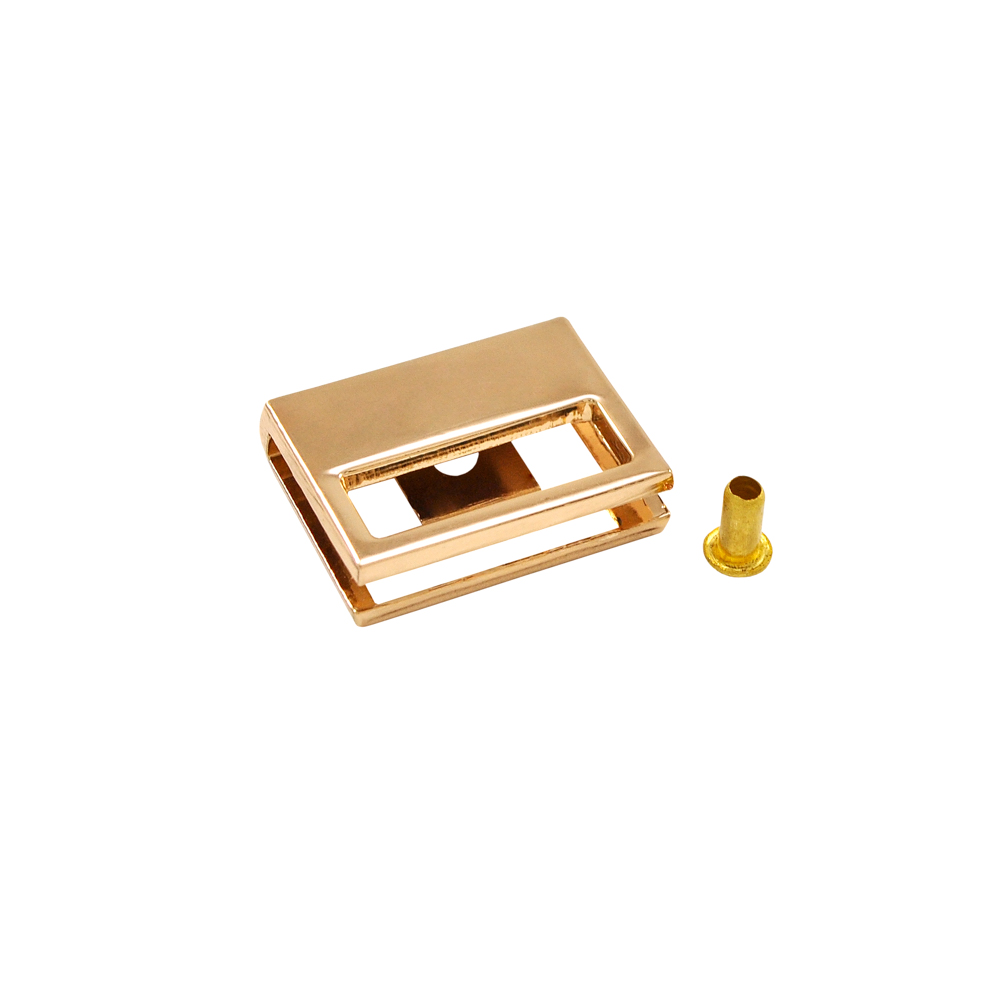 Декор на ремень металл с блочкой 5,5мм, 20*15*52мм, gold, шт. Декор обувной