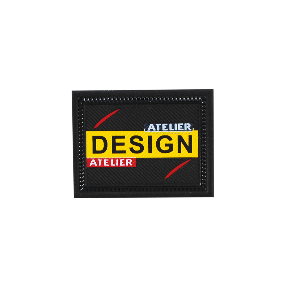 Лейба резиновая DESIGN, 3,5*2,5см, черный, желтый, красный, синий, белый,  шт. Лейба Резина