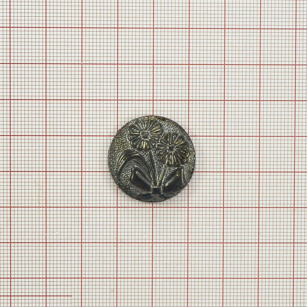 Пуговица TR-18 BN 24мм. Пуговица металлизированная