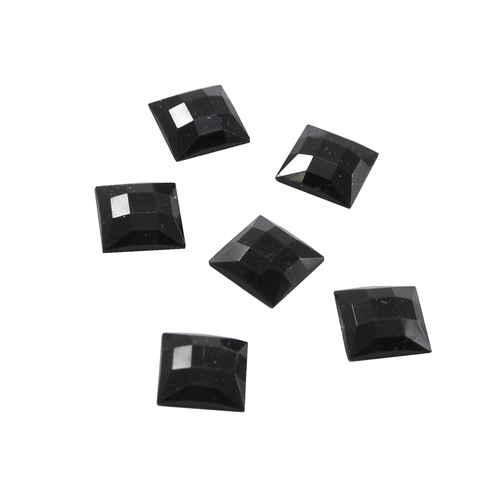 Стразы Д на клей, квадрат 10*10мм черный 37, 1тыс.шт. Стразы на клей