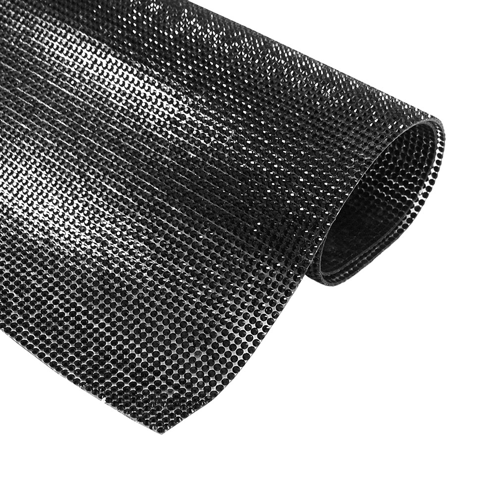 Стразы полотно клеевые №29б черные камни 2мм, 40*24см /114*190шт/, 1лист. Полотна из страз