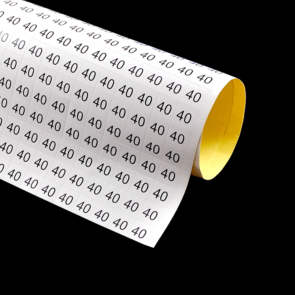 Размерник листовой самоклеящийся 40 белый (20*50шт) . Размерник клеевой (лист)